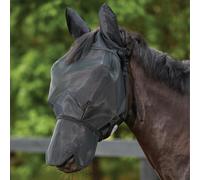 WeatherBeeta ComFiTec Double Dart Deluxe Fly Mask with Ears/Nose - Black