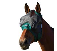 WeatherBeeta ComFiTec Durable Mesh Fly Mask, Black/Forest Green, Extra Large