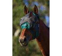WeatherBeeta ComFiTec Durable Mesh Fly Mask, Black/Forest Green, Extra Large