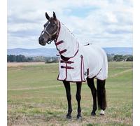 WeatherBeeta ComFiTec Essential Fly Sheet Combo, White/Burgundy, 5'0