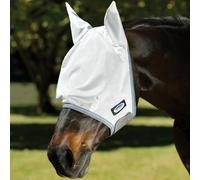 WeatherBeeta ComFiTec Essential Mesh Fly Mask - White/Grey/Bright Blue
