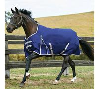 Weatherbeeta Comfitec Essential Plus 50g Standard Turnout Rug - 6'6 · Navy Silver and Red