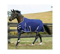 Weatherbeeta Comfitec Essential Standard Neck Lite Plus - Navy/Silver/Red - 5 foot 3 inch