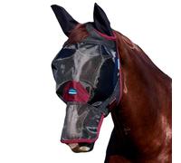 WeatherBeeta ComFiTec Fine Mesh Fly Mask with Ears & Nose, Black/Burgundy, Extra Small