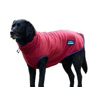 WeatherBeeta ComFiTec Fleece Zip Dog Coat, Burgundy/Navy, 55cm