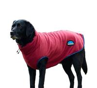 WeatherBeeta ComFiTec Fleece Zip Dog Coat, Burgundy/Navy, 80cm