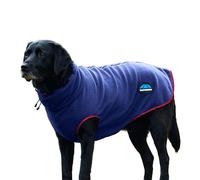 Weatherbeeta Comfitec Fleece Zip Dog Coat - Navy/burgundy 80CM