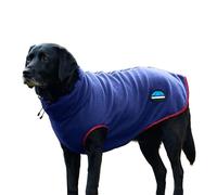 WeatherBeeta ComFiTec Fleece Zip Dog Coat, Navy/Burgundy, 80cm