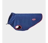 WeatherBeeta Comfitec Fleece Zip Dog Coat, Navy/Red 40CM