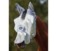 WeatherBeeta Comfitec Hexi Shield Duo Fly Mask With Ears and Nose Silver - XLarge
