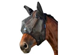 WeatherBeeta ComFiTec Insect Guard Fly Mask with Ears, Black, Extra Large