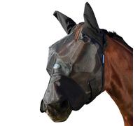 WeatherBeeta ComFiTec Insect Guard Fly Mask with Ears & Nose, Black, Extra Large