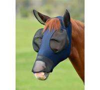 Weatherbeeta Comfitec Luxe Bug Eye Saver With Ears and Nose - Navy/Black Pony