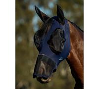 WeatherBeeta ComFiTec Luxe Stretch Fly Mask with Ears & Nose, Navy/Black, Extra Large
