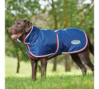 WeatherBeeta ComFiTec Parka 1200D Deluxe Dog Coat, Navy/Red/White, 25cm