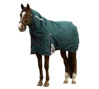 Weatherbeeta Comfitec Plus Dynamic Achable Neck Logo 100G Horse Turnout Rug Forest Green/navy (6 0")