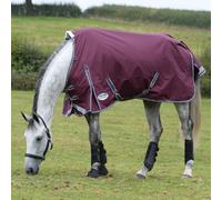 WeatherBeeta ComFiTec Plus Dynamic II Standard Neck Medium/Lite Horse Turnout Rug, Maroon/Grey/White, 4'3