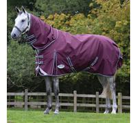 Weatherbeeta Comfitec Plus Dynamic Ii 220g Detachable Neck Turnout Rug - 7'0 · Maroon Grey and White