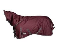 WeatherBeeta ComFiTec Plus Dynamic II Detach-A-Neck Heavy Horse Turnout Rug, Maroon/Grey/White, 6'3