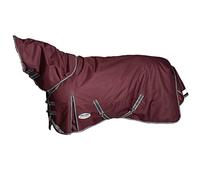WeatherBeeta ComFiTec Plus Dynamic II Detach-A-Neck Medium Horse Turnout Rug, Maroon/Grey/White, 6'5