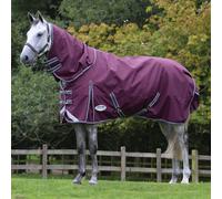 Weatherbeeta Comfitec Plus Dynamic II Detach-A-Neck Medium/Lite Turnout Rug - Outdoor Mediumweight Horse Blanket - Burgundy - Size: 6ft 6inch