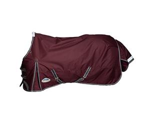 WeatherBeeta ComFiTec Plus Dynamic II Standard Neck Medium/Lite Horse Turnout Rug, Maroon/Grey/White, 6'6