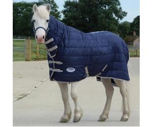 Weatherbeeta Comfitec Pony 210D Channel Quilt 110g Lite Combo Stable Rug - Navy - Size: 5ft 3inch