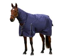 Weatherbeeta Comfitec Prelim Combo Neck Plaid 220G Horse Turnout Rug Navy (6 9")