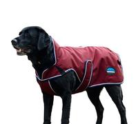 WeatherBeeta ComFiTec Premier Deluxe Waterproof Dog Coat, Burgundy/Navy, 30cm