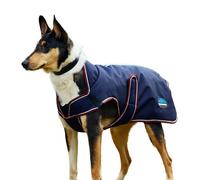 Weatherbeeta Comfitec Premier Deluxe Waterproof Dog Coat - Navy/burgundy 30CM