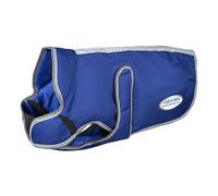 WeatherBeeta ComFiTec Premier Free Parka Deluxe Dog Coat Medium, Dark Blue/Grey/White, 40cm