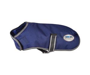 WeatherBeeta ComFiTec Premier Free Parka Dog Coat Medium, Dark Blue/Grey/White, 40cm