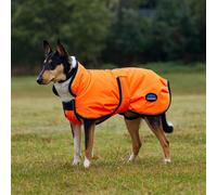 WeatherBeeta ComFiTec Reflective 300D Deluxe Showerproof Dog Coat, Yellow, 80cm