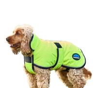 WeatherBeeta ComFiTec Reflective 300D Deluxe Showerproof Dog Coat, Yellow, 80cm