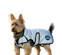 WeatherBeeta ComFiTec Reflective Showerproof Dog Coat, Silver, 45cm