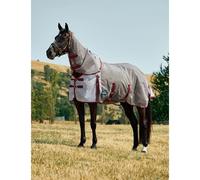 WeatherBeeta ComFiTec Ripshield Fly Sheet Detach-A-Neck, White/Burgundy, 6'0