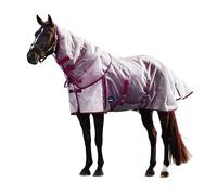 WeatherBeeta ComFiTec Ripshield Fly Sheet Detach-A-Neck, White/Burgundy, 5'9