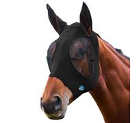 WeatherBeeta ComFiTec Stretch Fly Mask with Ears, Black/Black, Extra Large