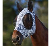 Weatherbeeta ComFiTec Stretch Fly Mask with Ears - White Print - Size: X Small