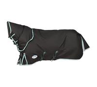 WeatherBeeta ComFiTec Ultra Comfi Detach-A-Neck Medium/Lite Horse Rug, Charcoal/Teal Blue/White, 6'5