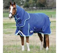 WeatherBeeta ComFiTec Ultra Hardi Detach-A-Neck 100g Turnout Rug - Blue/White
