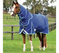WeatherBeeta ComFiTec Ultra Hardi Detach-A-Neck 220g Turnout Rug - Blue/White