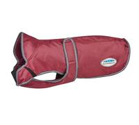 WeatherBeeta ComFiTec Windbreaker Free Deluxe Dog Coat, Maroon/Grey/White, 55cm