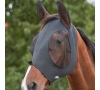 WeatherBeeta Deluxe Horse Stretch Bug Eye Saver with Ears Fly Mask - Black