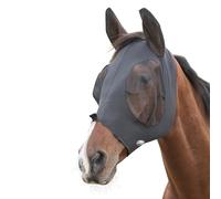 WeatherBeeta Deluxe Horse Stretch Bug Eye Saver with Ears Fly Mask - Black
