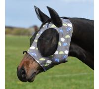 Weatherbeeta Deluxe Stretch Bug Eye Saver With Ears - Grey Print - Size: Pony