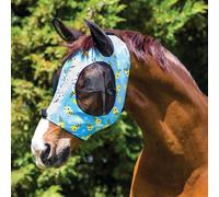 Weatherbeeta Deluxe Stretch Bug Eye Saver With Ears - Yellow Print - Size: Pony