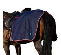 Weatherbeeta Essential Fleece Lined Quarter Sheet - Navy/burgundy MEDIUM