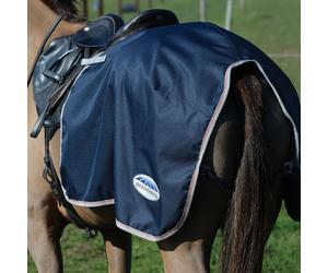 Weatherbeeta Essential Fleece Lined Quarter sheet - Navy - Size: Small