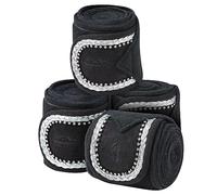 WeatherBeeta Fleece Bling Bandage - Black 3.5m - 4 Pack
